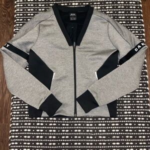 Oakley Gray and Black Zip-Up Jacket